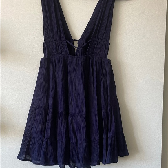 Cotton Candy LA Rich Navy Blue Textured Fabric dress - Picture 7 of 11